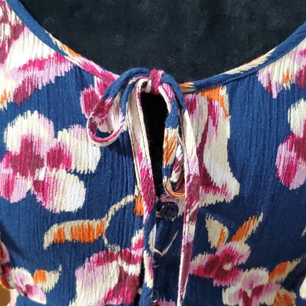 Band of gypsies floral ruffled button down maxi dress - Picture 5 of 10